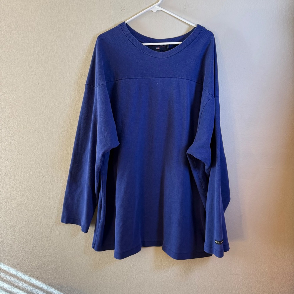 Polo Sport Ralph Lauren Vintage Long Sleeve T-Shirt XXL‎ 90s Heavyweight Cotton